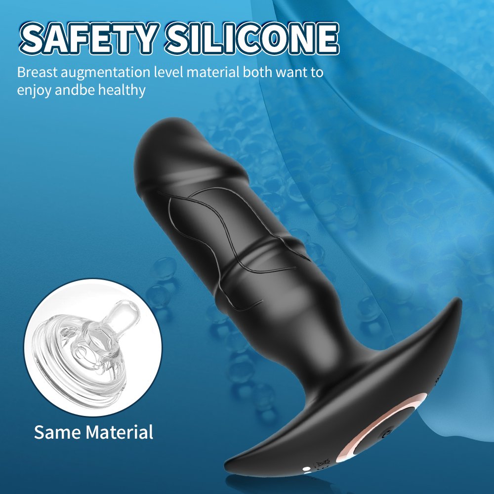 Vibrate anal bead butt plug - Flexible silicone vibration mode for graduation design of anal sex toy waterproof bullet vibrator