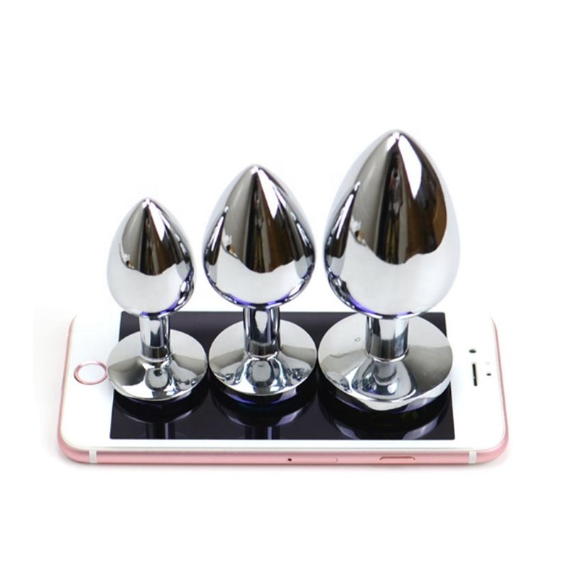 Wholesale Factory Silver Anal Plug Stainless Steel with Jewel Cheap Anal Sex Toys Dilator Multi Size Crystal Butt Plug