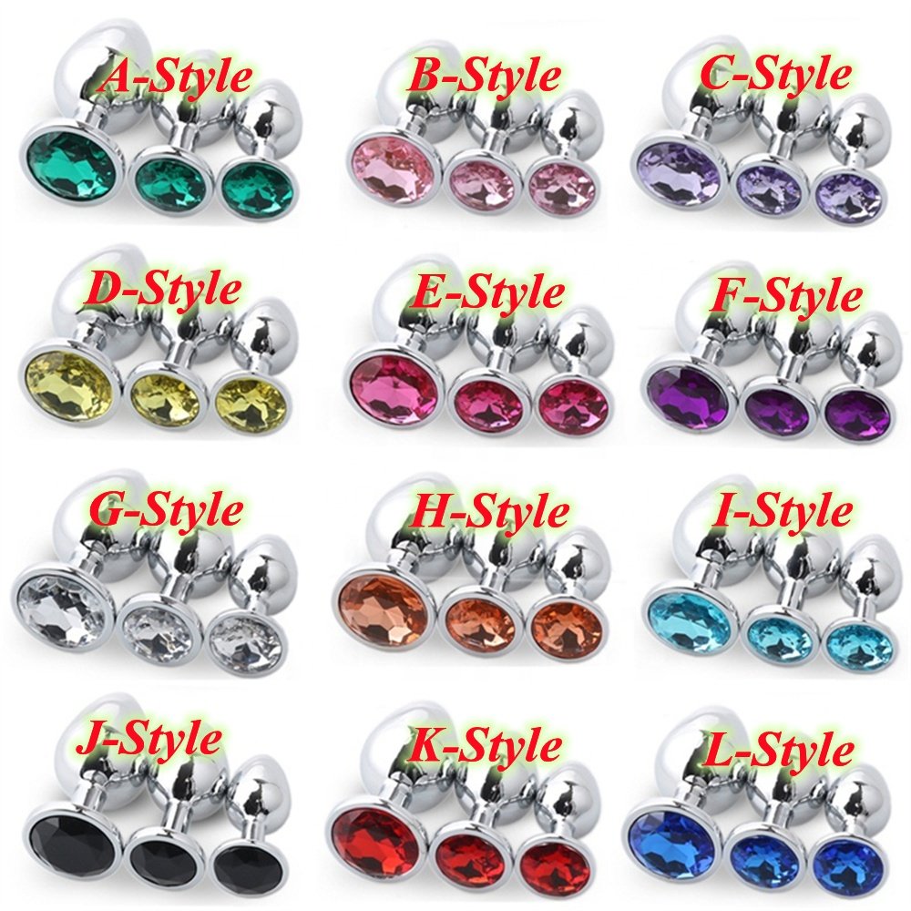 Wholesale Factory Silver Anal Plug Stainless Steel with Jewel Cheap Anal Sex Toys Dilator Multi Size Crystal Butt Plug