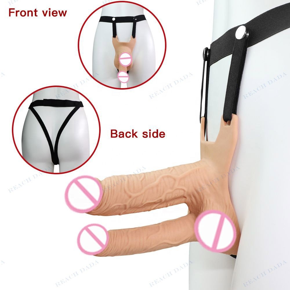 Double penis vibrating masturbator for simultaneous anal and vaginal sex, sex game tools, penis enlargement kit,