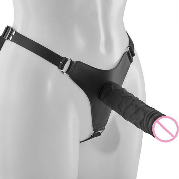 Huge strap-on harness silicone realistic dildo with belt black and strap on sex toys dildo