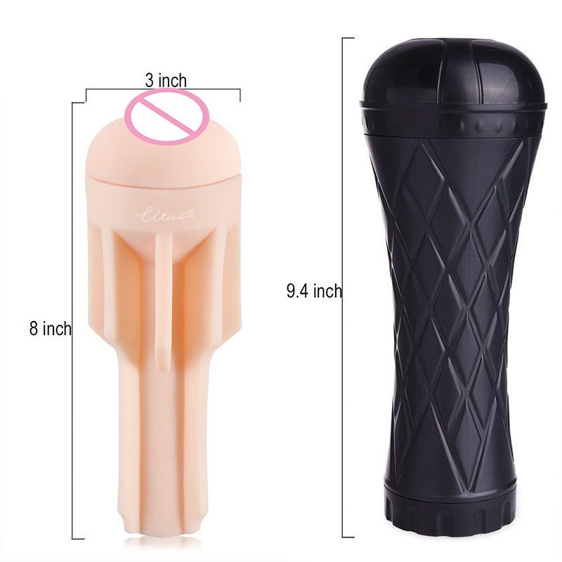 all in one Male Masturbator, Pocket Pussy with Realistic Mouth Textured Vagina and Tight Anus, Blow Job Stroker Anal Play