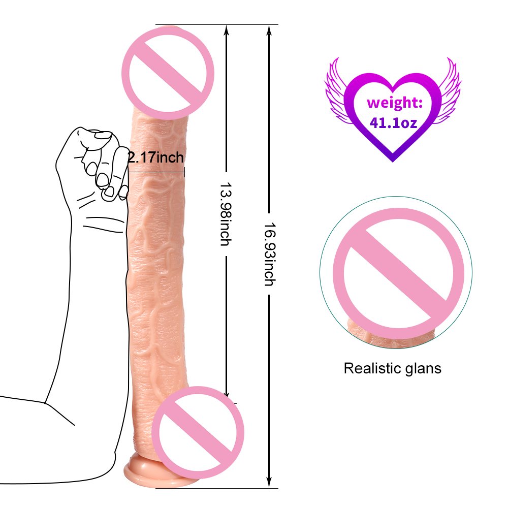 43cm Classic Pvc big Dildo artificial penis erotic sex toys anal for women huge realistic dong Sex Tools extra long dildo