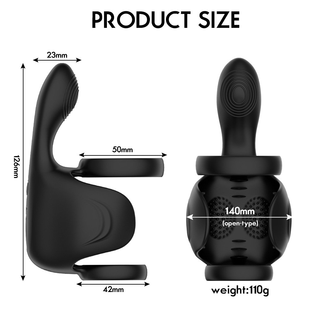 USB Power Male Abs Silicone Prostate Massage Vibrator Waterproof Anal Toys with Delay Ring Sex Toys for Men
