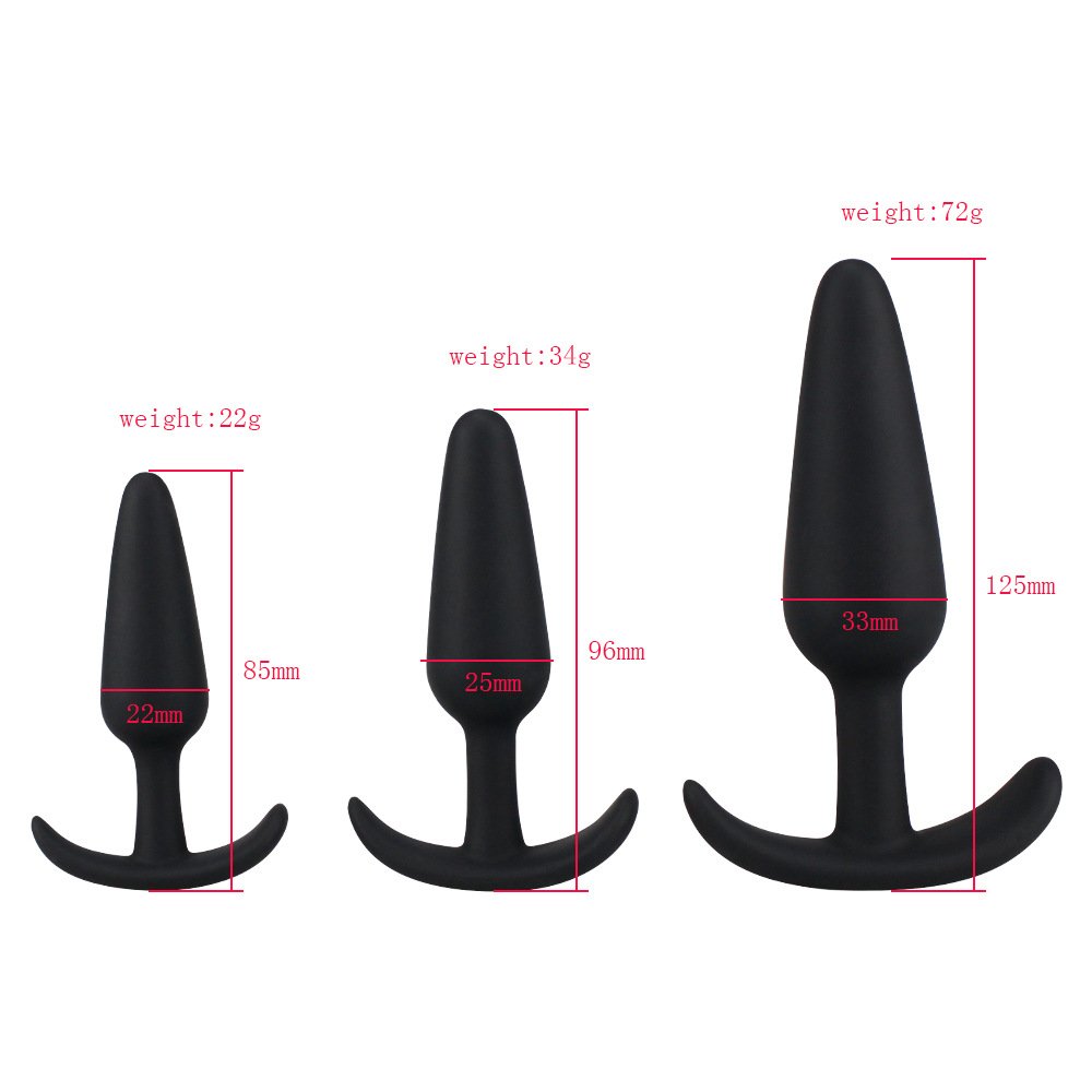 3Pcs Set Silicone Anal Plugs Training Prostate Massager Anal plug for Beginner Men Women Butt Plug Trainer