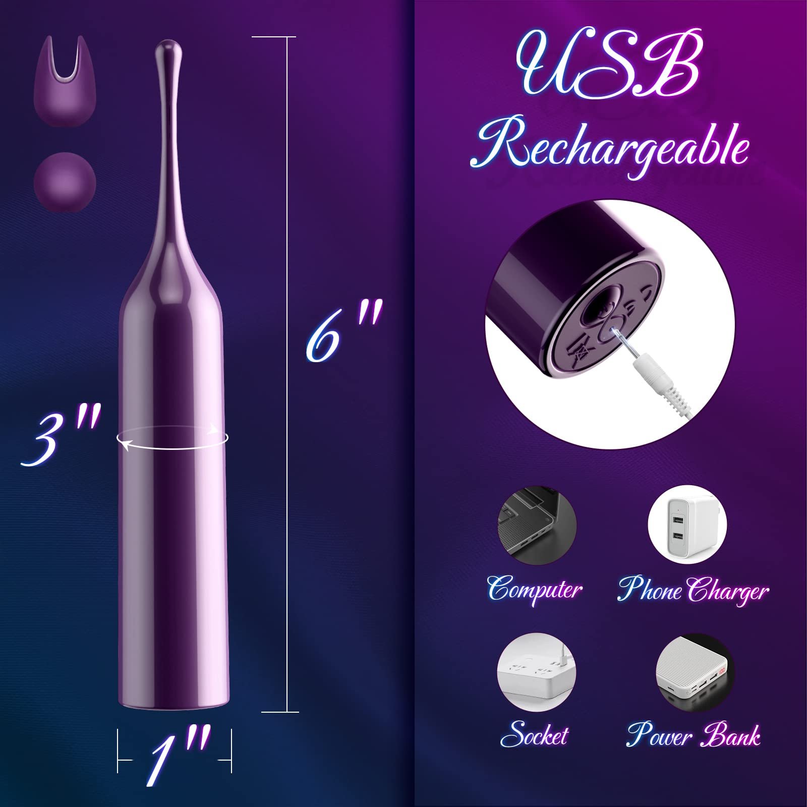 Aizhilian Sex toy factory manufacturing of Tide pen with 3 kind of style of toes to stimulate nipples G-spot and clitoris