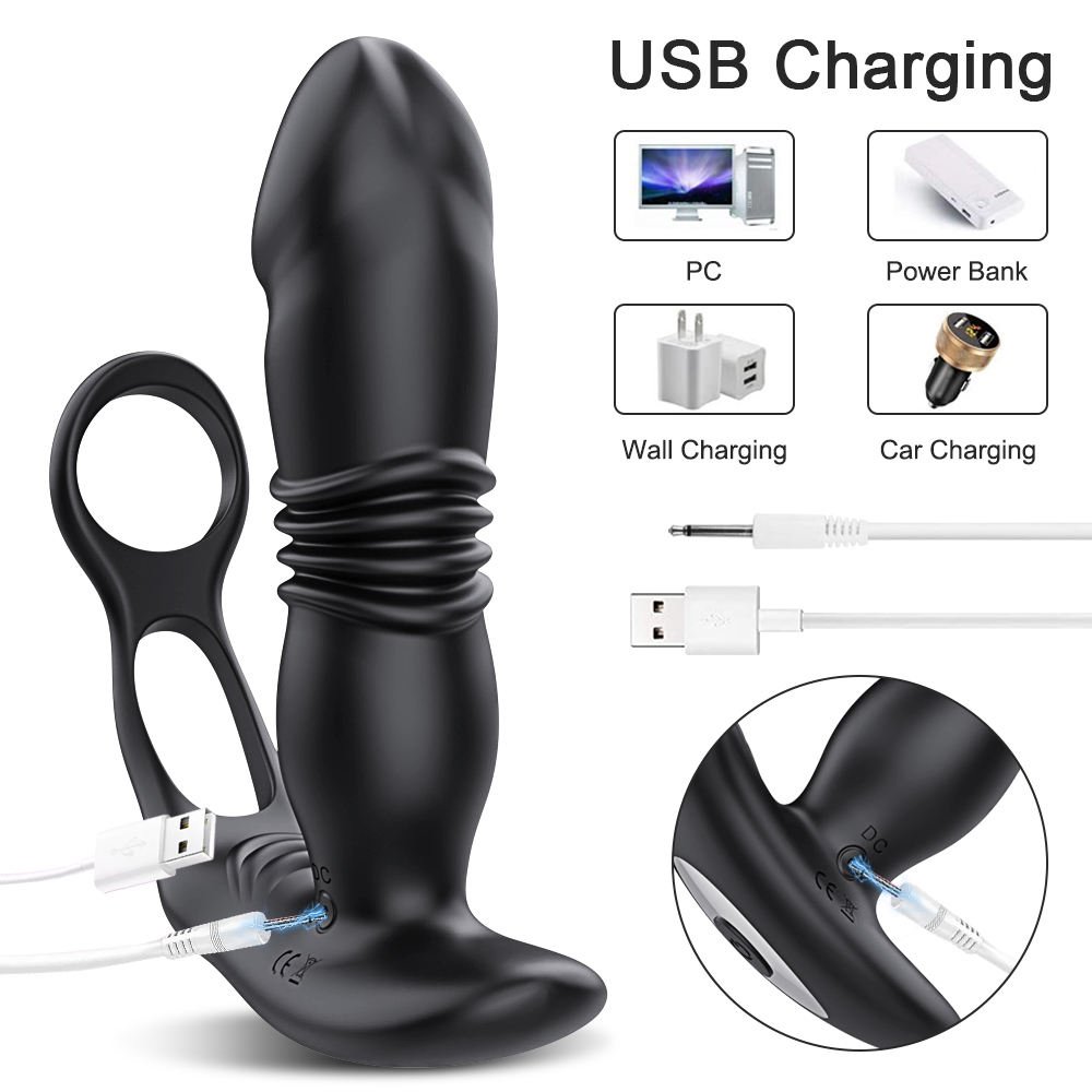APP Control Cock Ring Long Masturbating Huge XXL Dildo Vibrating Silicon Metal Anal Toy Vibrator Butt Anal Plug for woman