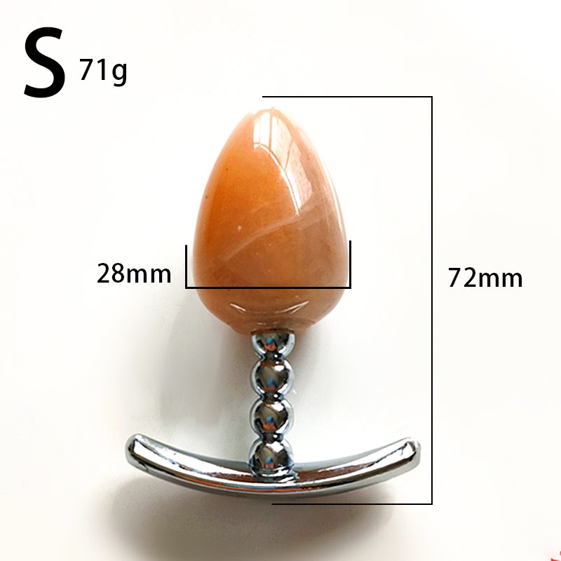 Natural Jade Back Court Anal Plug Adult Sex Product for Men and Women Butt Plug and Anal Dilator for Masturbation