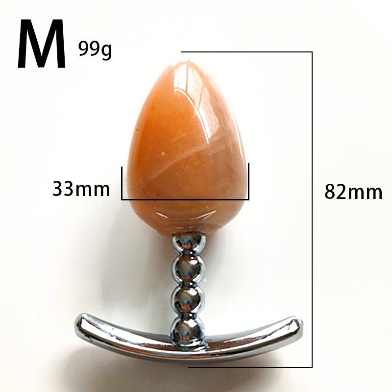 Natural Jade Back Court Anal Plug Adult Sex Product for Men and Women Butt Plug and Anal Dilator for Masturbation