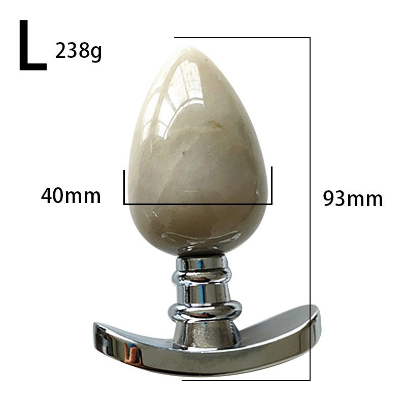 Natural Jade Back Court Anal Plug Adult Sex Product for Men and Women Butt Plug and Anal Dilator for Masturbation
