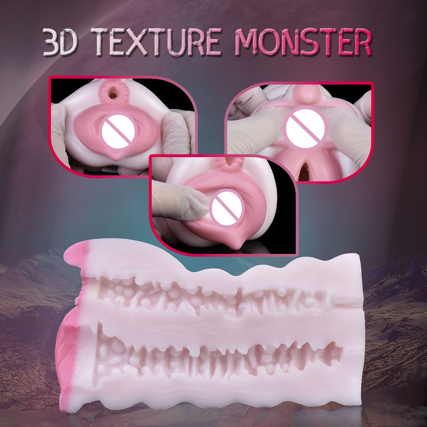 GEEBA Male Masturbator Pocket Pussy Vagina and Tight Anus Stroker Anal Play Pleasure Silicone Sex Toys for Men