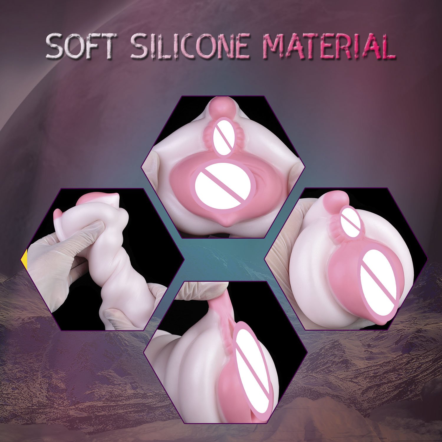 GEEBA Male Masturbator Pocket Pussy Vagina and Tight Anus Stroker Anal Play Pleasure Silicone Sex Toys for Men