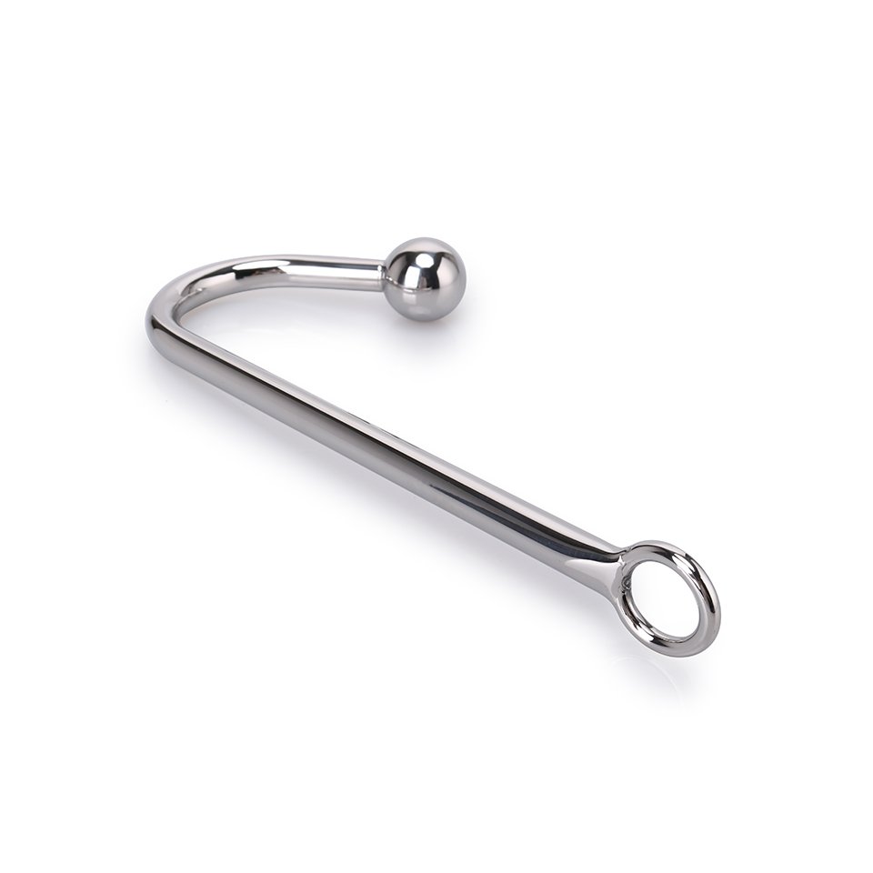 REDBURG Single Curved Stainless Steel Anal Hook Butt Plug Women's Bondage Gear Sex Toy Juguetes Sexuales Anal Toys SM