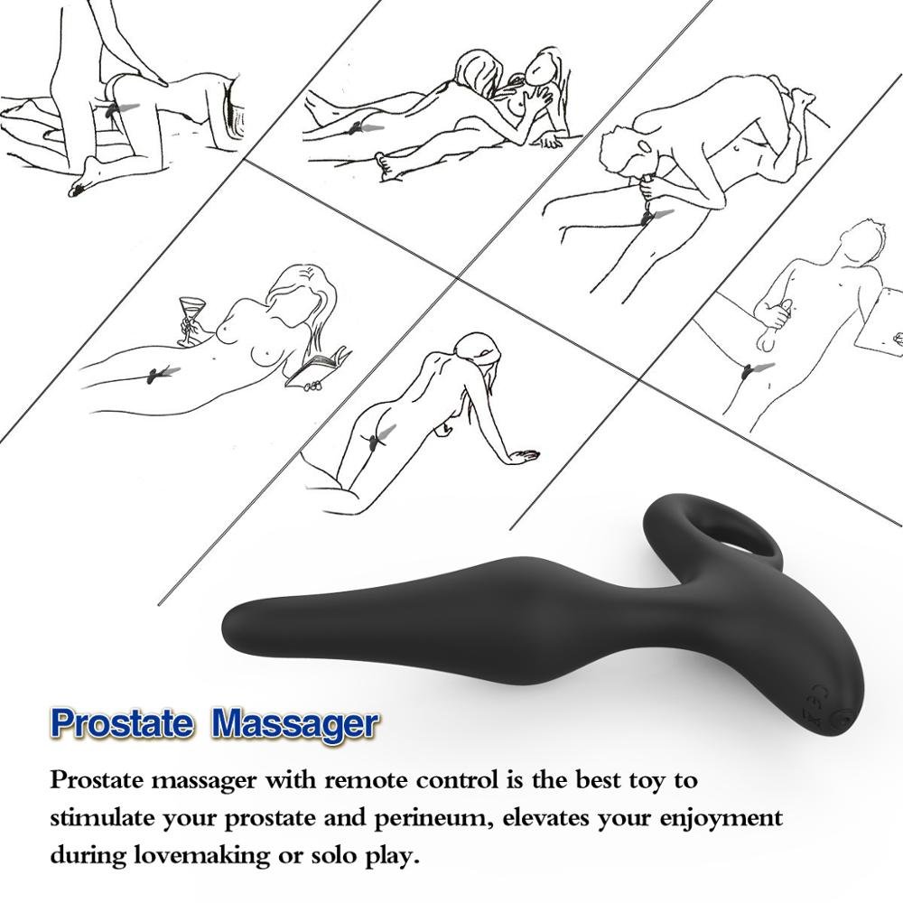 ShinePep High Quality Remote Control Anal Butt Plug Prostata Massager Prostate Anal Vibrating prostate toy anal plug vibrator