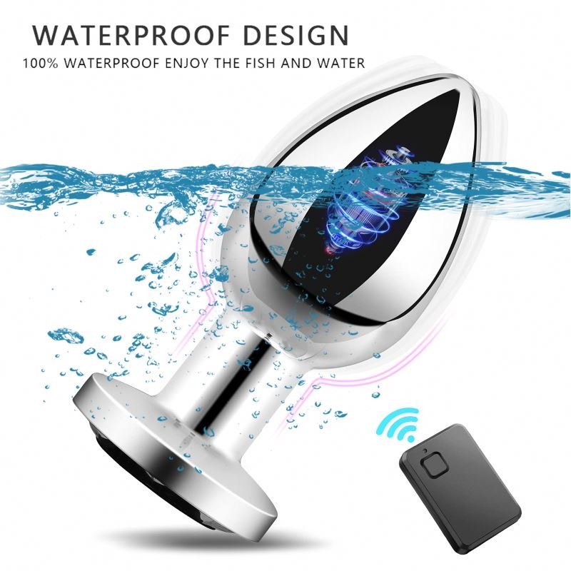 Metal Vibrating Butt Plug 10 Frequency Wireless Prostate Massager Stainless Steel Anal Vibrator for Male Couple Anal Sex Toys