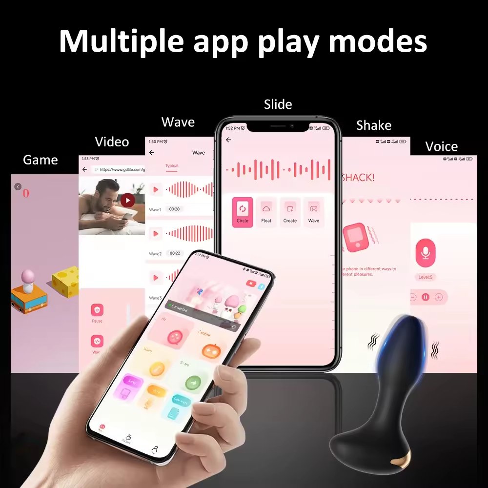 App Wireless Remote Control Butt Plug Vibrator Vibrating Anal Plug Prostate Massager Masturbation Adult Sex Toy Products
