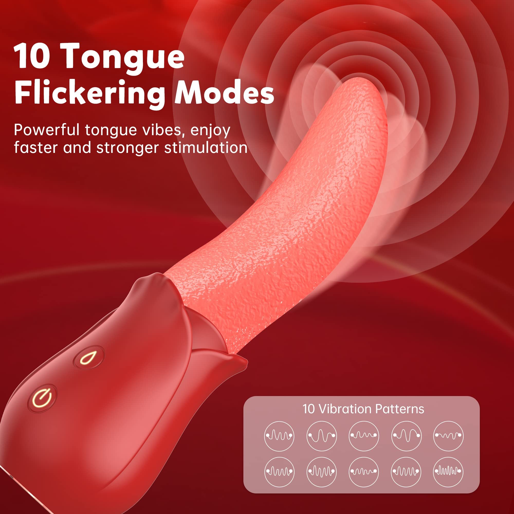 AIZHILAN Adult sex toy wholesale shop rose artificial tongue vibrator for female vaginal masturbation vibrator
