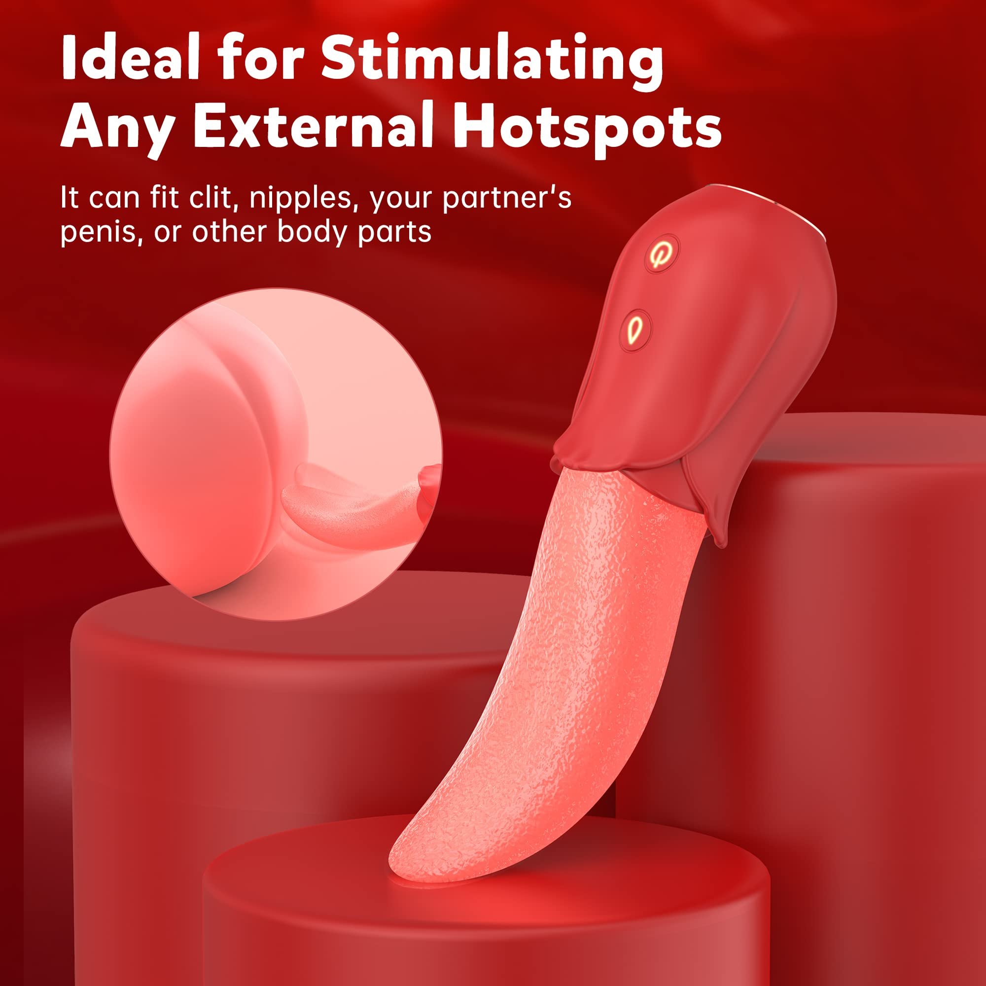AIZHILAN Adult sex toy wholesale shop rose artificial tongue vibrator for female vaginal masturbation vibrator