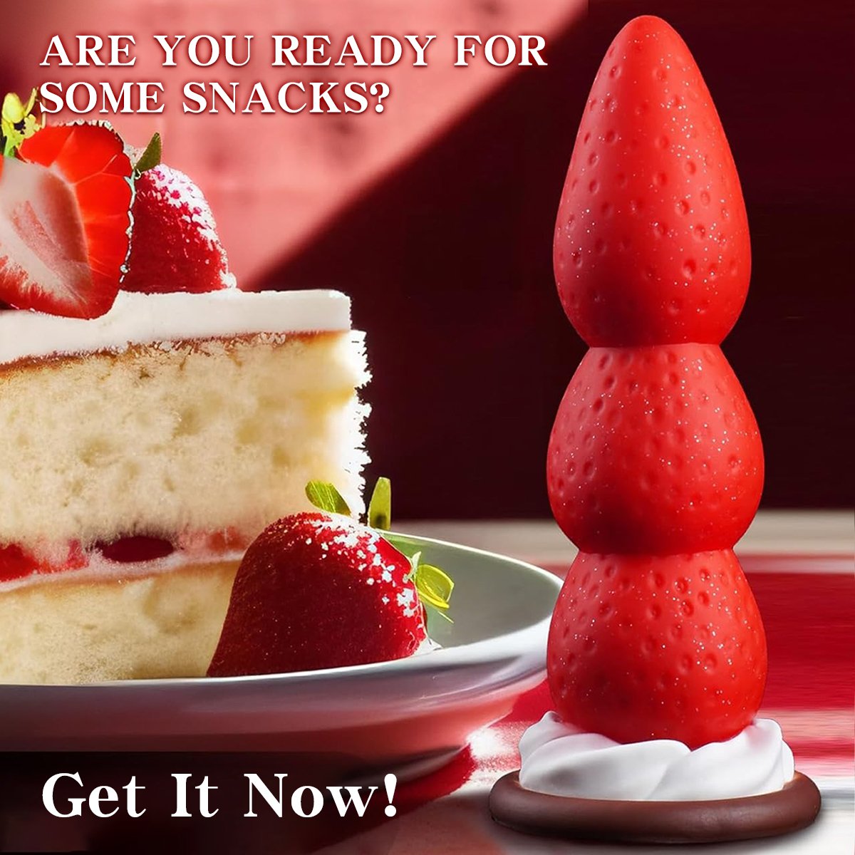 Large Strawberry Dildo Anal Plug Adult Sex Toys Soft Silicone Butt Plugs For Women Men Anus Expander Prostate Vaginal Massager