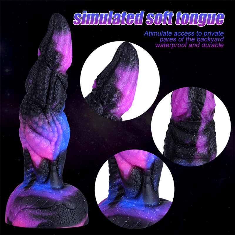 MOGlovers Starry Color Special-shaped Simulation Penis Dildo For Men And Women With Backyard Anal Expander