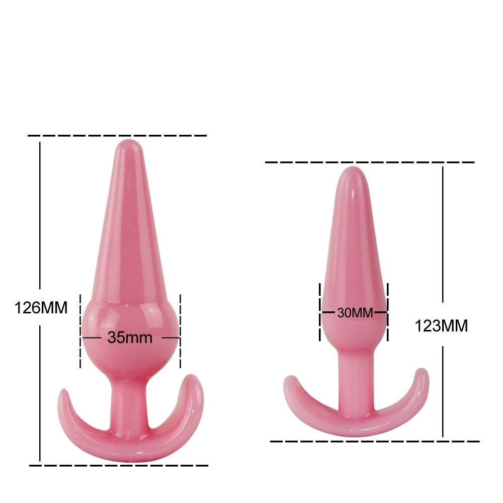 Silicone Anal Plug Pack of 4 Butt Plugs Set for Beginners Starter Set
