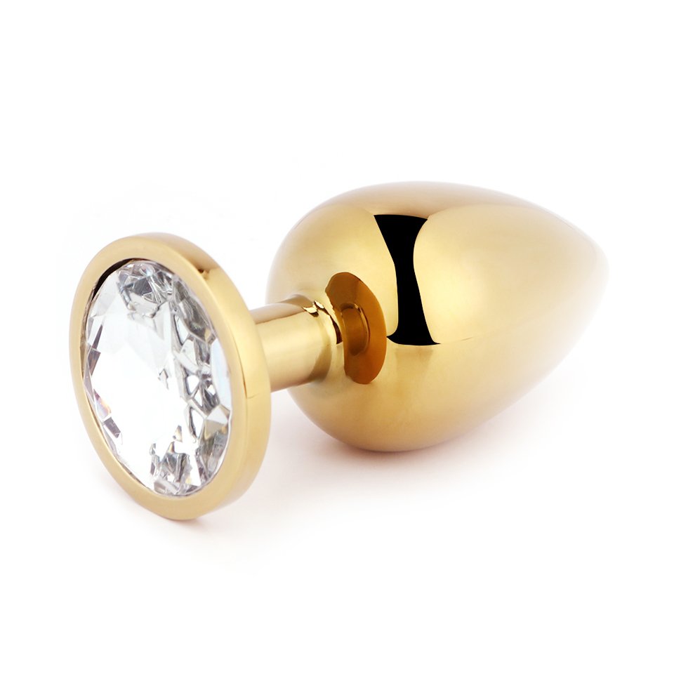 Golden Jewel Aluminum Alloy Butt Plug Anal Sex Toy for Men and Women Used in Sex Games