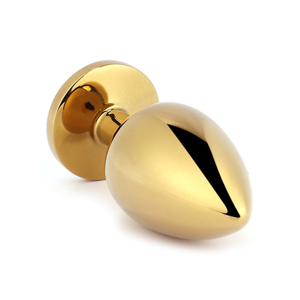 Golden Jewel Aluminum Alloy Butt Plug Anal Sex Toy for Men and Women Used in Sex Games