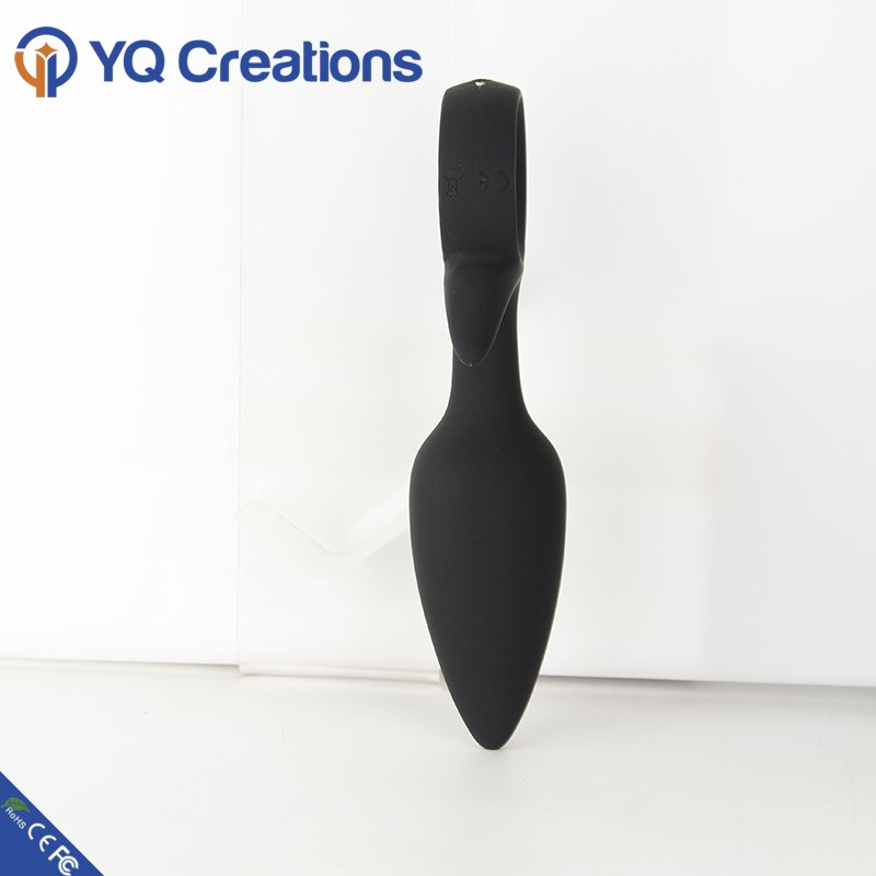 Full Silicone Anal Plug With Handle Ring Vibrating Butt Plug Sex Toy Anal Vibrator