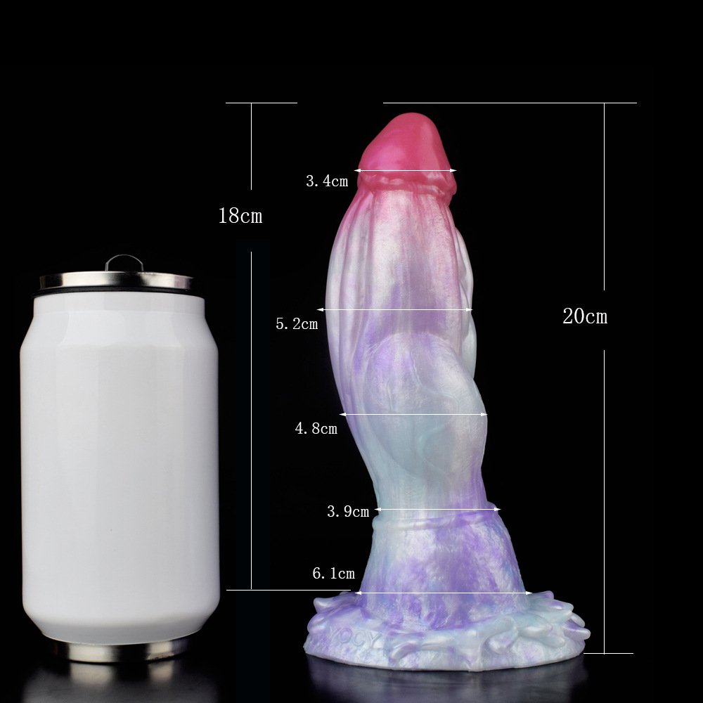Ice Dragon Liquid Silicone Dildo - Dual Pleasure Adult Sex Toy for Vaginal and Anal Orgasms