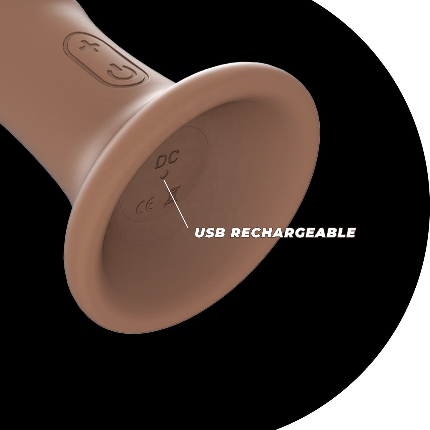 Full Silicone Covered Anal Dildo Vibrator Sex Toy G Spot Play with Silicone Suction Cup for Women One Year 4h/1.5h CN;GUA 155g