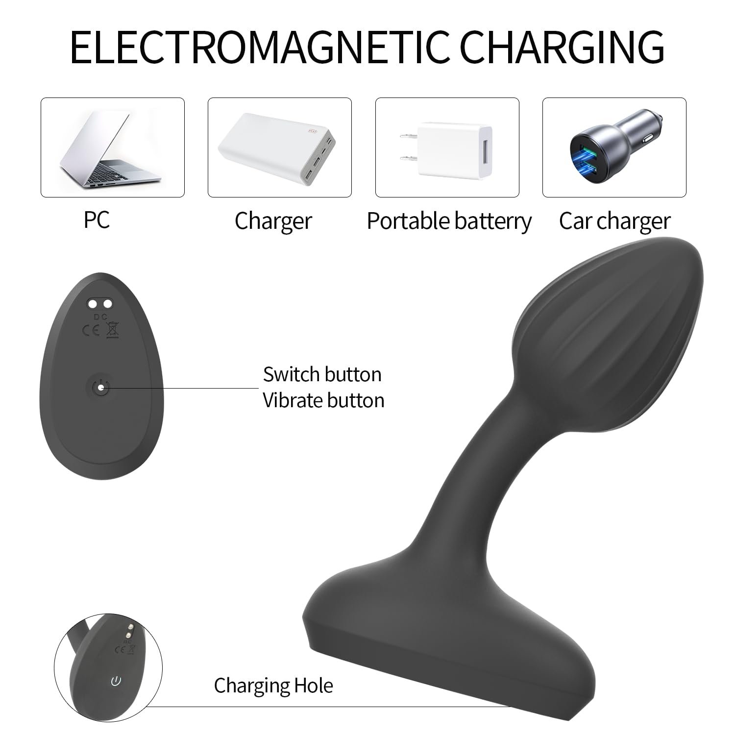Factory Sale Silicone ABS Prostate Massager Vibrator Anal Sex Toys Butt Plug For Man Anal Plug