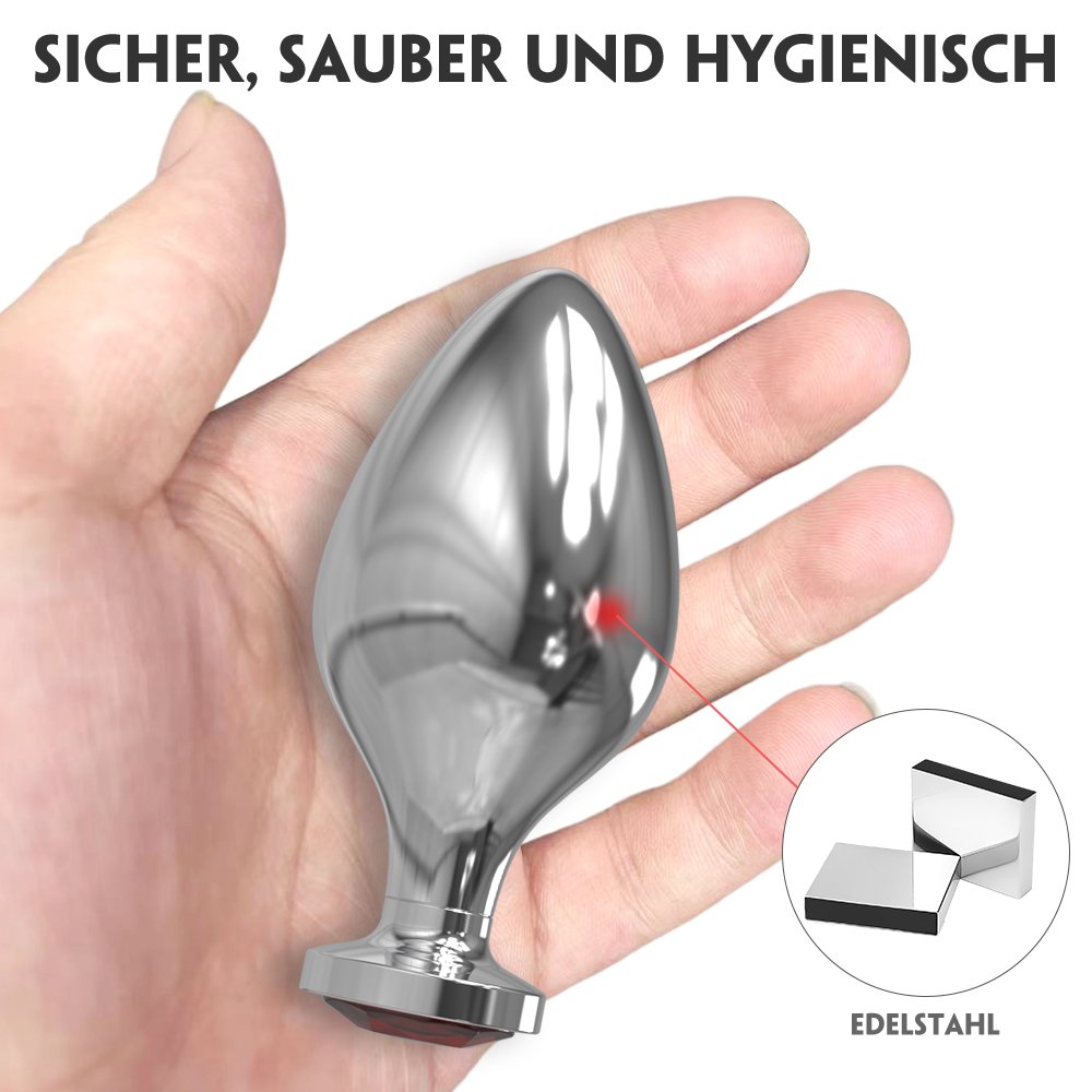 Professional Manufacturer's Adult Glass Anal Plug Sex Toys in Metal Material