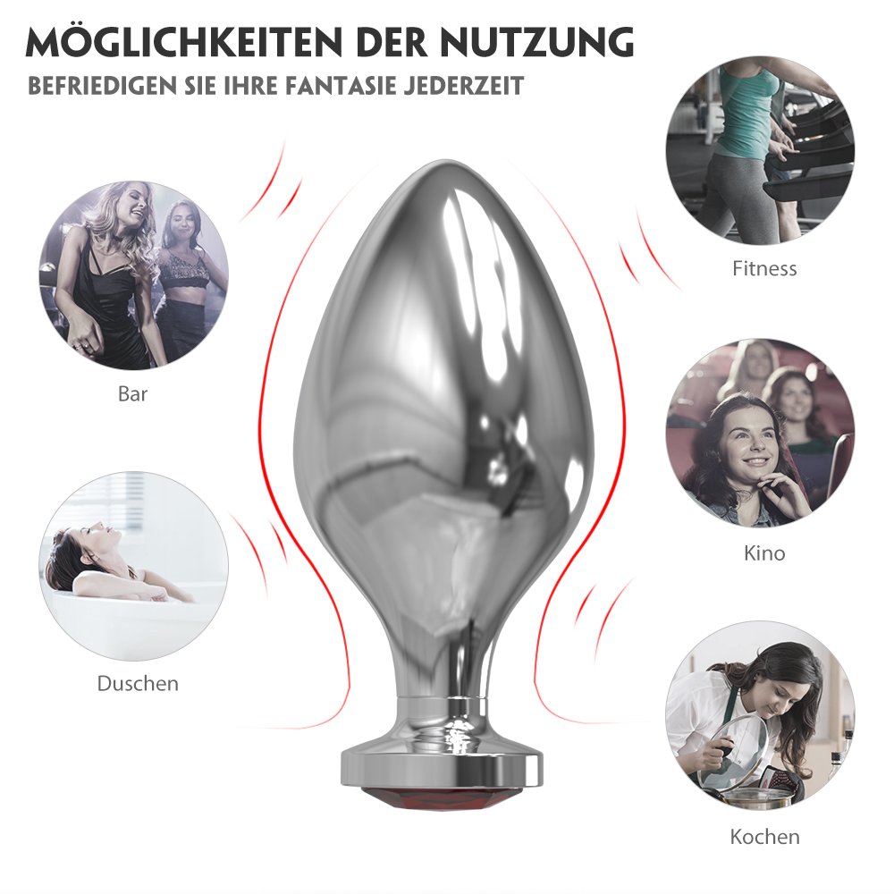 Professional Manufacturer's Adult Glass Anal Plug Sex Toys in Metal Material