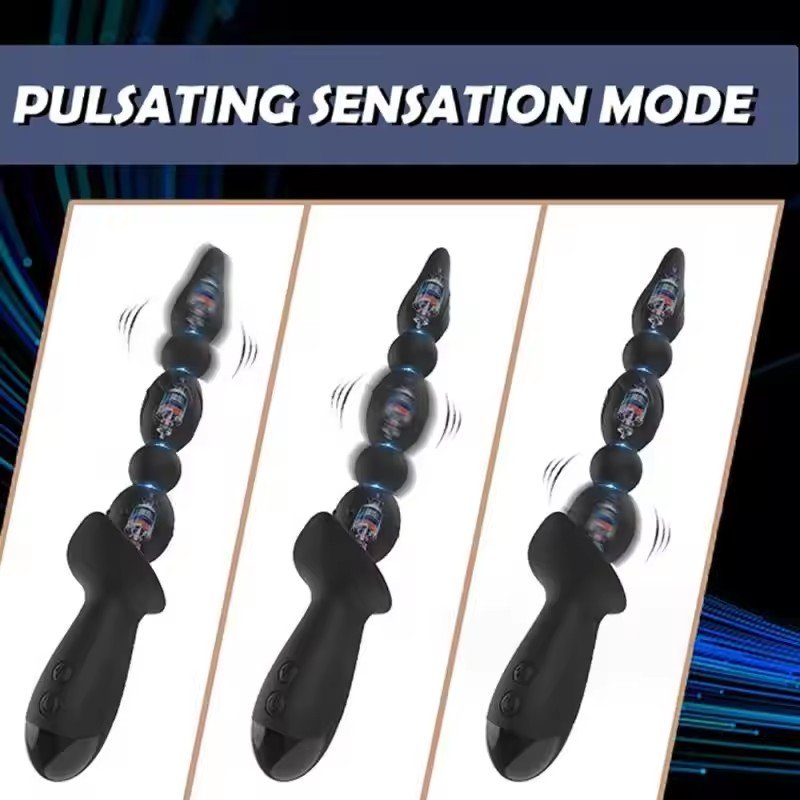 Men's Masturbation Toys Silicone Sex Toys for Men Vibrating Butt Plugs Triple Motors Male Prostate Massager Anal Toys Anal Beads