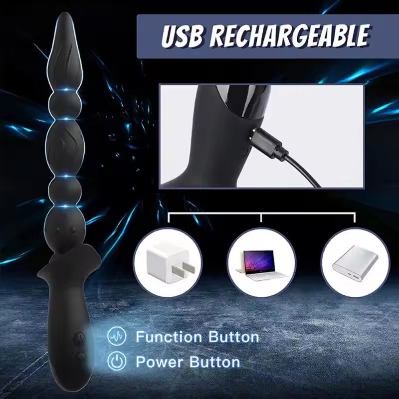 Men's Masturbation Toys Silicone Sex Toys for Men Vibrating Butt Plugs Triple Motors Male Prostate Massager Anal Toys Anal Beads