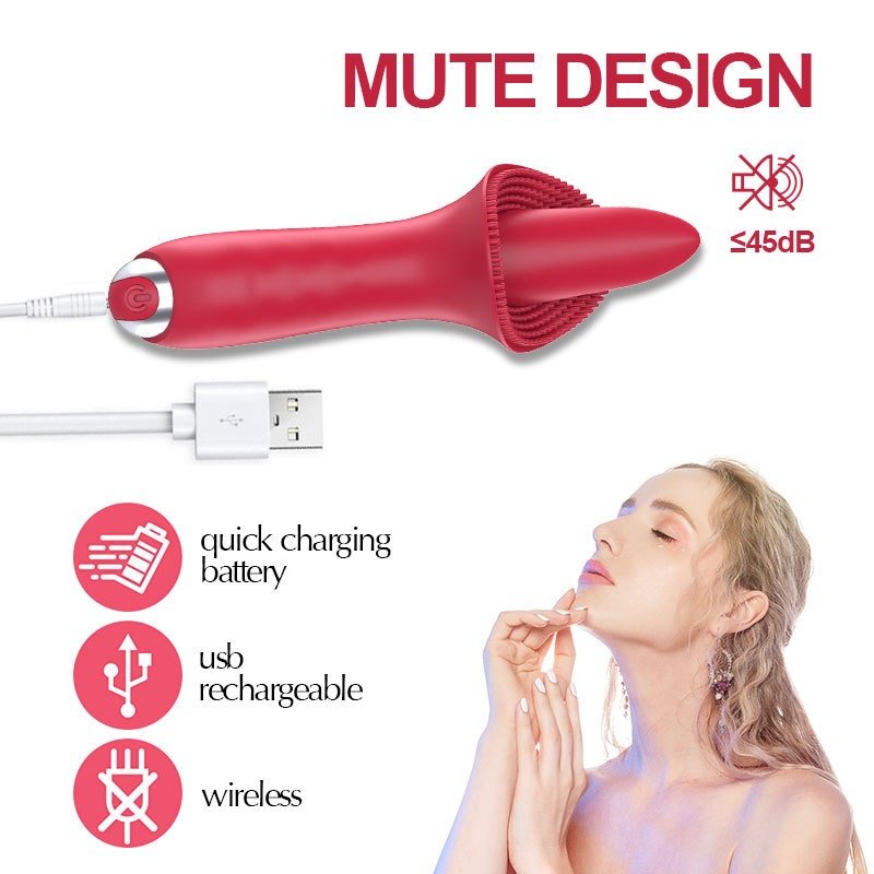 2024 Cross Border Hot Sale 10 Vibration Modes Plug-in Electric Tongue Vibrator Stimulation Clitoris Nipples Anal Sex Toys