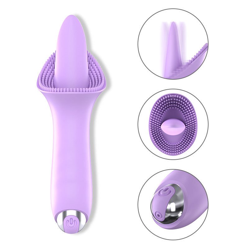 2024 Cross Border Hot Sale 10 Vibration Modes Plug-in Electric Tongue Vibrator Stimulation Clitoris Nipples Anal Sex Toys