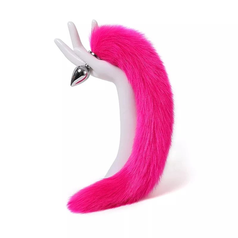 Direct from Manufacturer Adult Silicone Anal Plug with Sexy Fox Tail Women's Backyard Sex Toys Metal Butt Insert