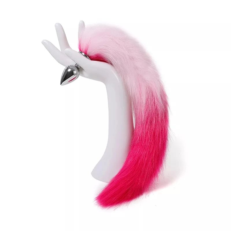 Direct from Manufacturer Adult Silicone Anal Plug with Sexy Fox Tail Women's Backyard Sex Toys Metal Butt Insert