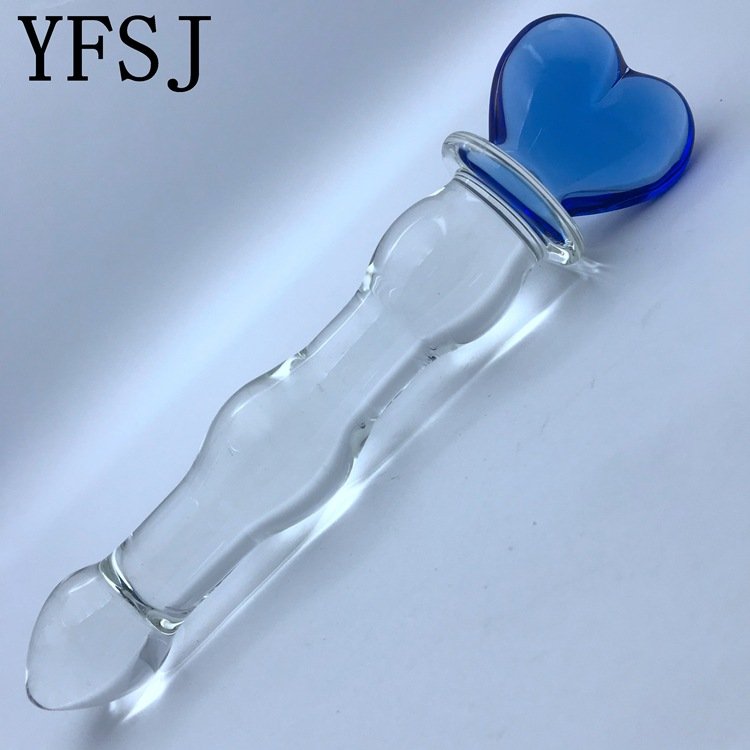 Large Size Crystal Anal Plug Moon Heart Star Bear Shaped Decorated Vagina Anus Stimulation Glass Dildo Sex Toys