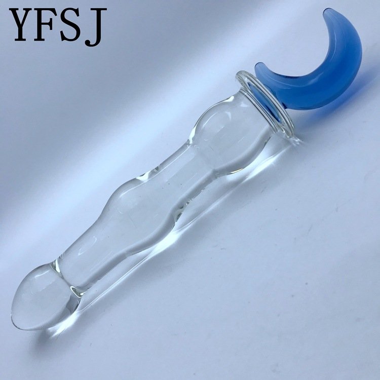 Large Size Crystal Anal Plug Moon Heart Star Bear Shaped Decorated Vagina Anus Stimulation Glass Dildo Sex Toys