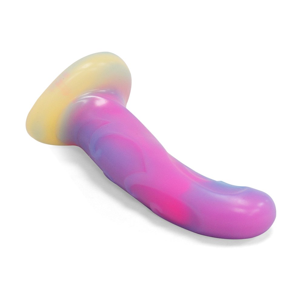16CM Custom Alien Liquid Silicone Luminous Dildo Sex Toys Tri-Color Soft Anal Dildo for Women Realistic Dildos for Couples