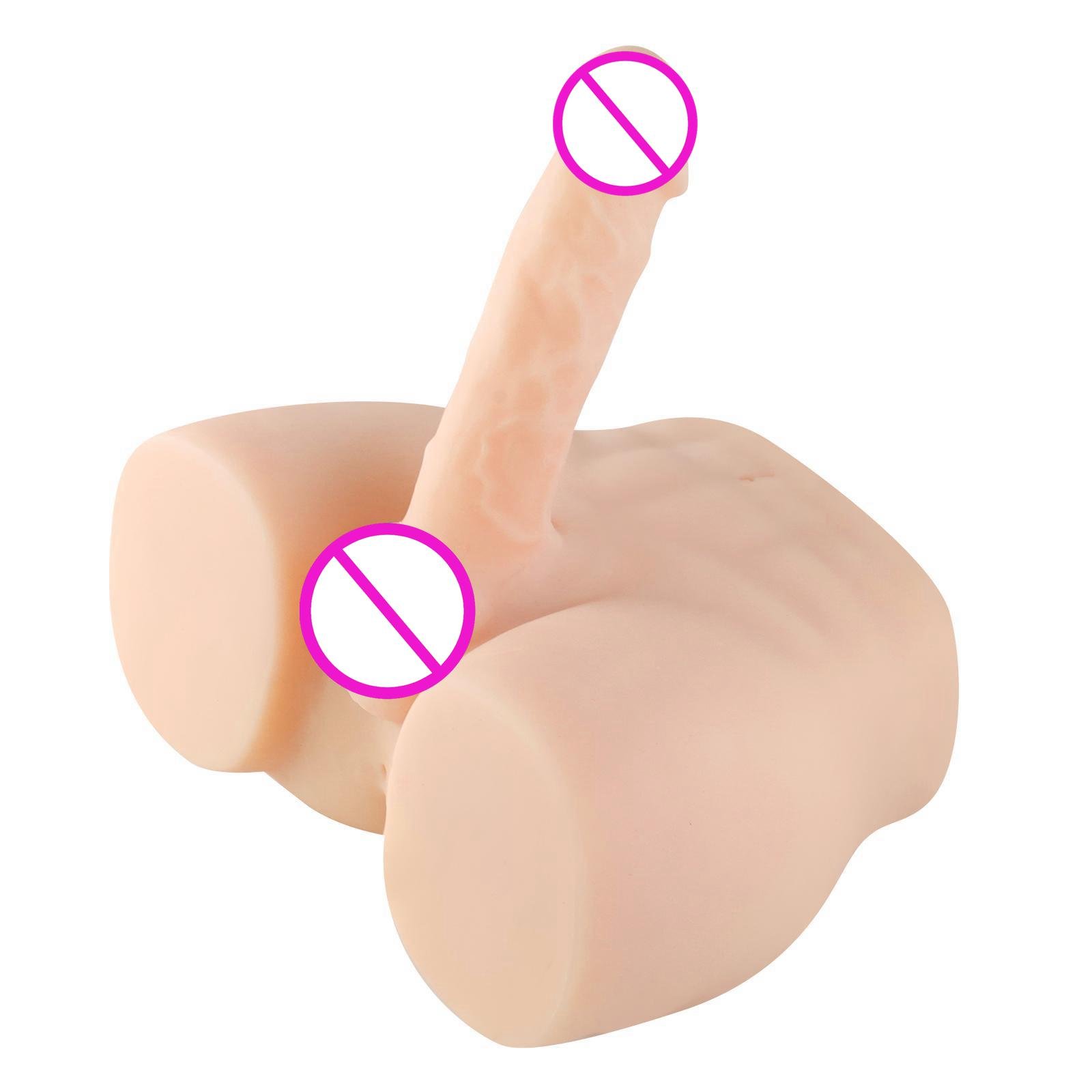 3.5Kg/7.7Lb Artificial Realistic Silicone Big Ass Sex Doll Enormous Dildo Vagina G-spot Stimulation Penis Sex Toy For Women Men