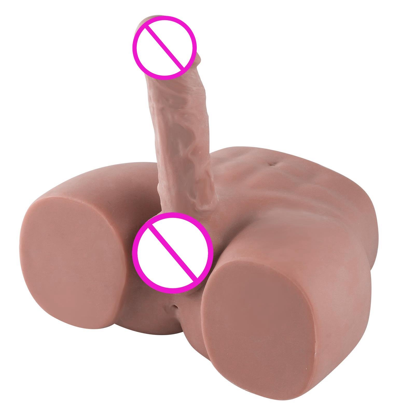 3.5Kg/7.7Lb Artificial Realistic Silicone Big Ass Sex Doll Enormous Dildo Vagina G-spot Stimulation Penis Sex Toy For Women Men