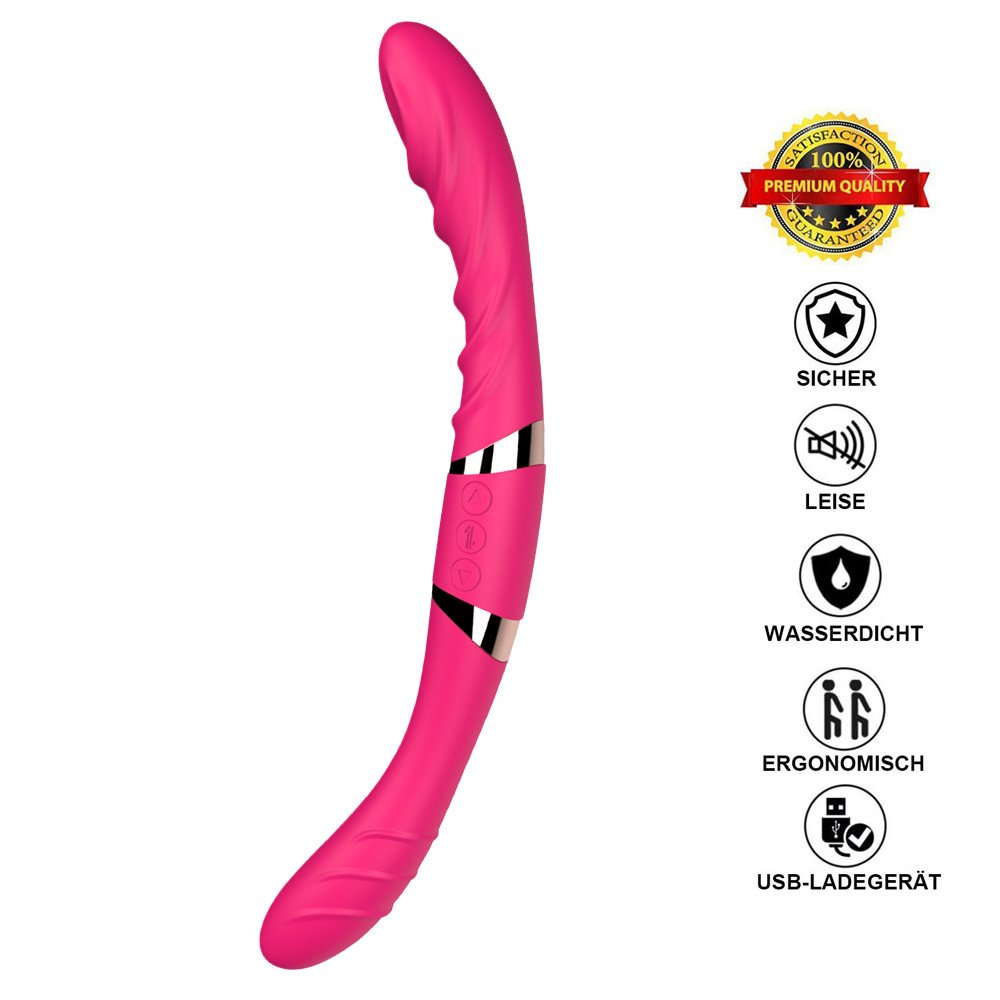 MELO Patent design lesbian double ended Sex Toys Vibrator Vagina Panties Silicone for Adult Female