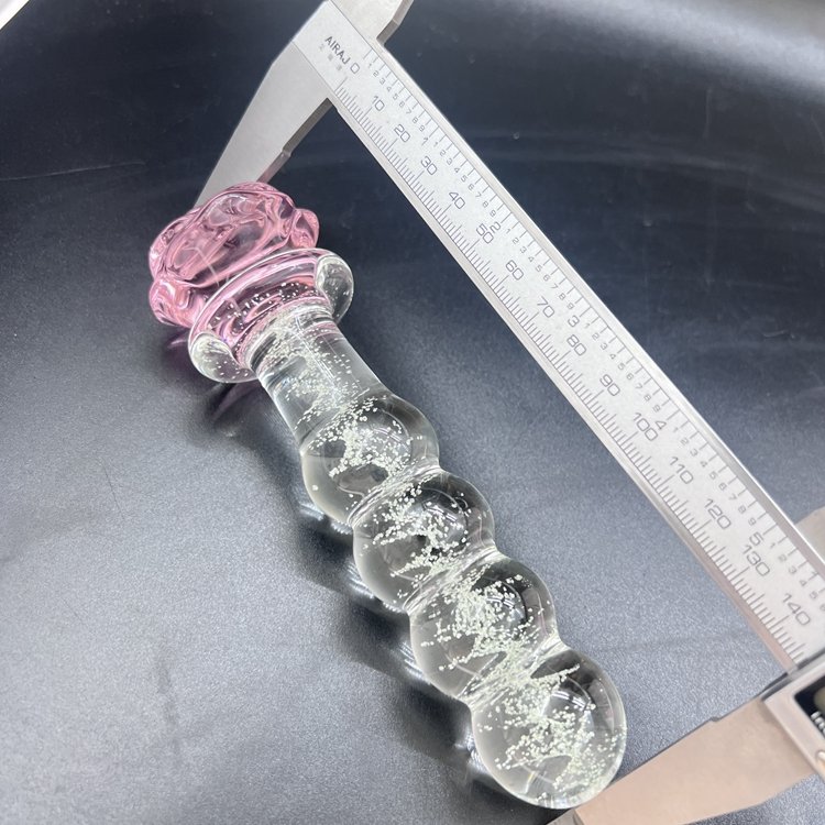 Hot Selling Glass Masturbator Toy luminous Glass Rod Anal Plug Dildo