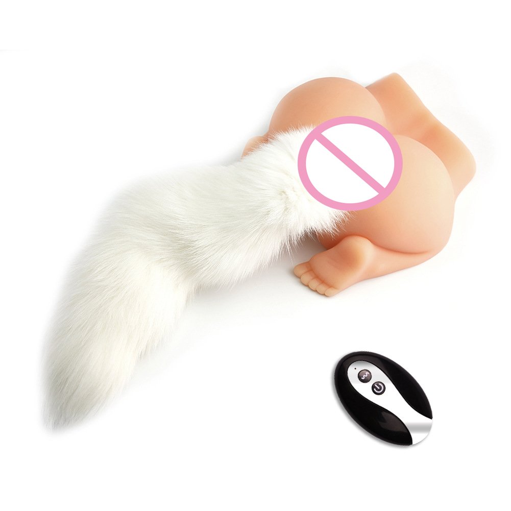 Cosplay Adult Sex Toy Remote Control Fox Tail Anal Plug Vibrator Silicone Multi Vibrating Anal Plug Butt For Women Men