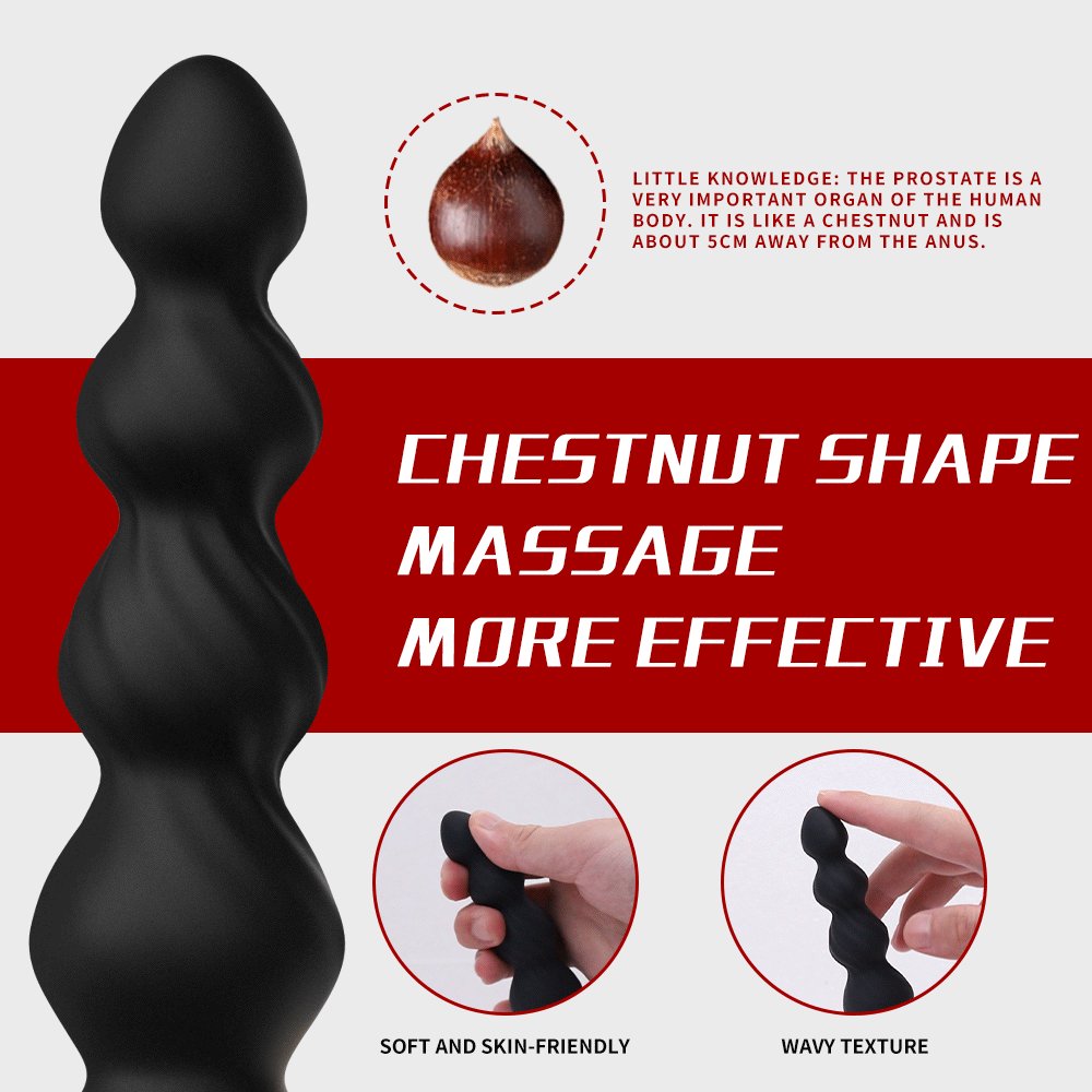 Men's Strong Vibration 12 Frequency Prostate Massager Open Anal Backyard Pull Bead Dildo Adult Sexual Supplies