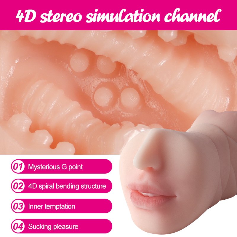 Realistic Vagina Silicone Male Masturbation Machine Anal Oral Mouth Aircraft Cup pocket Pussy Masturbator Anal Sex Toy For Men
