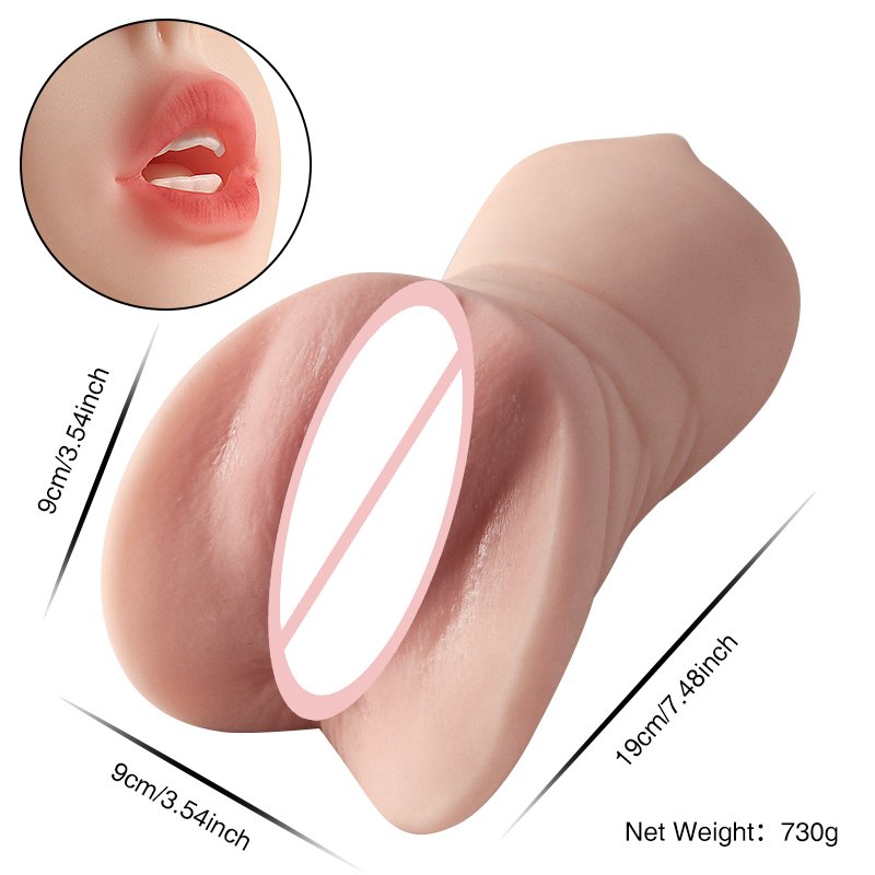 Realistic Vagina Silicone Male Masturbation Machine Anal Oral Mouth Aircraft Cup pocket Pussy Masturbator Anal Sex Toy For Men